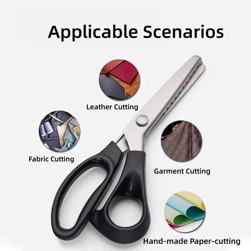 ✂️ Serrated Stainless Steel Scissors ✨The Ideal Choice for DIY Crafts