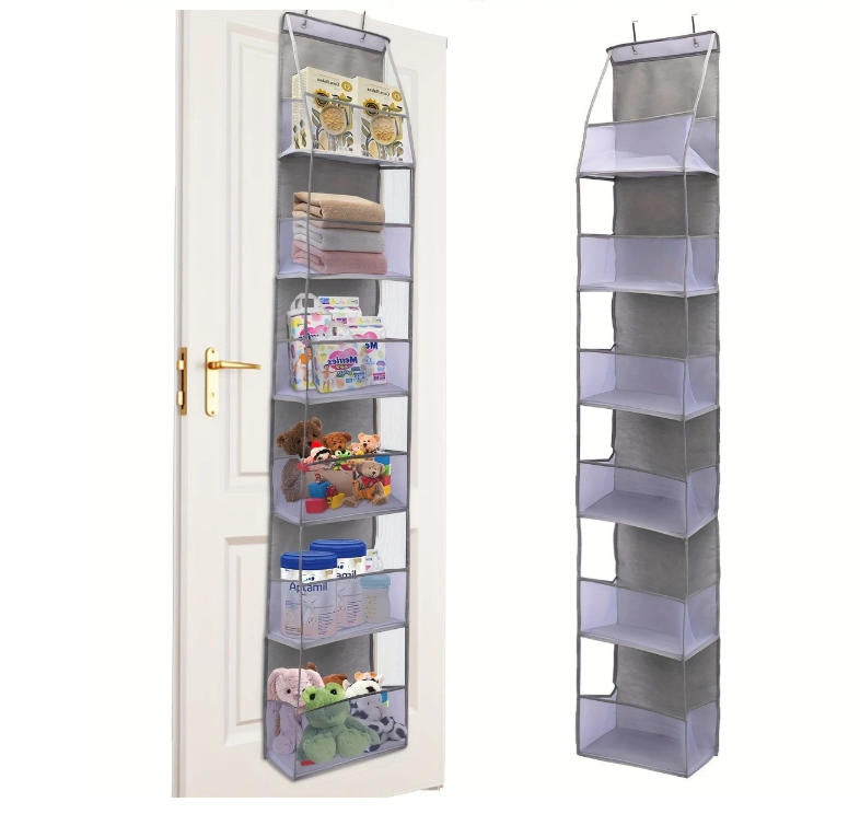 A revolutionary space-saving product: the behind-the-door storage rack