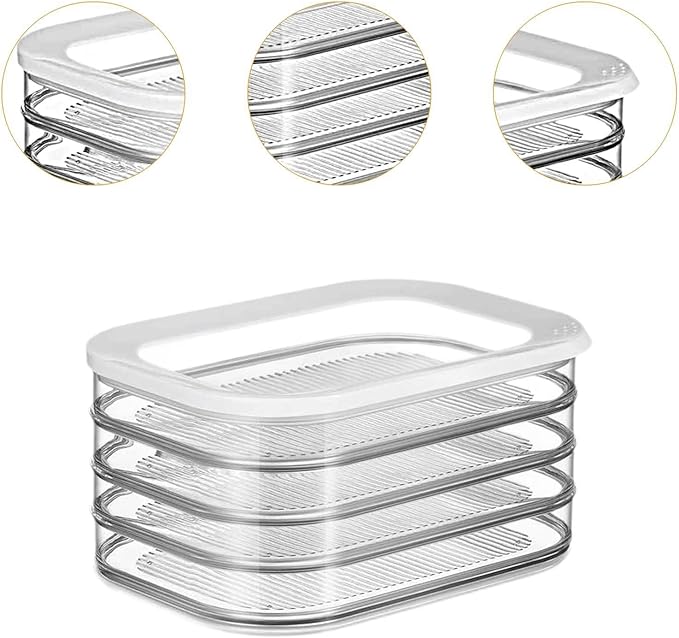π₯ Keep sliced ham, cheese fresh! Fridge deli meat organizer, stackable airtight design