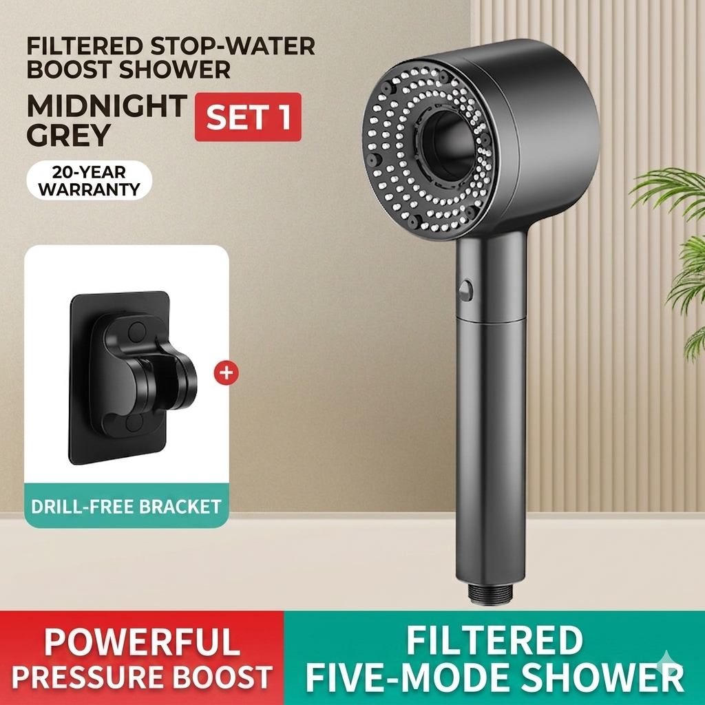 🔥HOT SALE!🔥Twin-turbo high-pressure hollow shower head