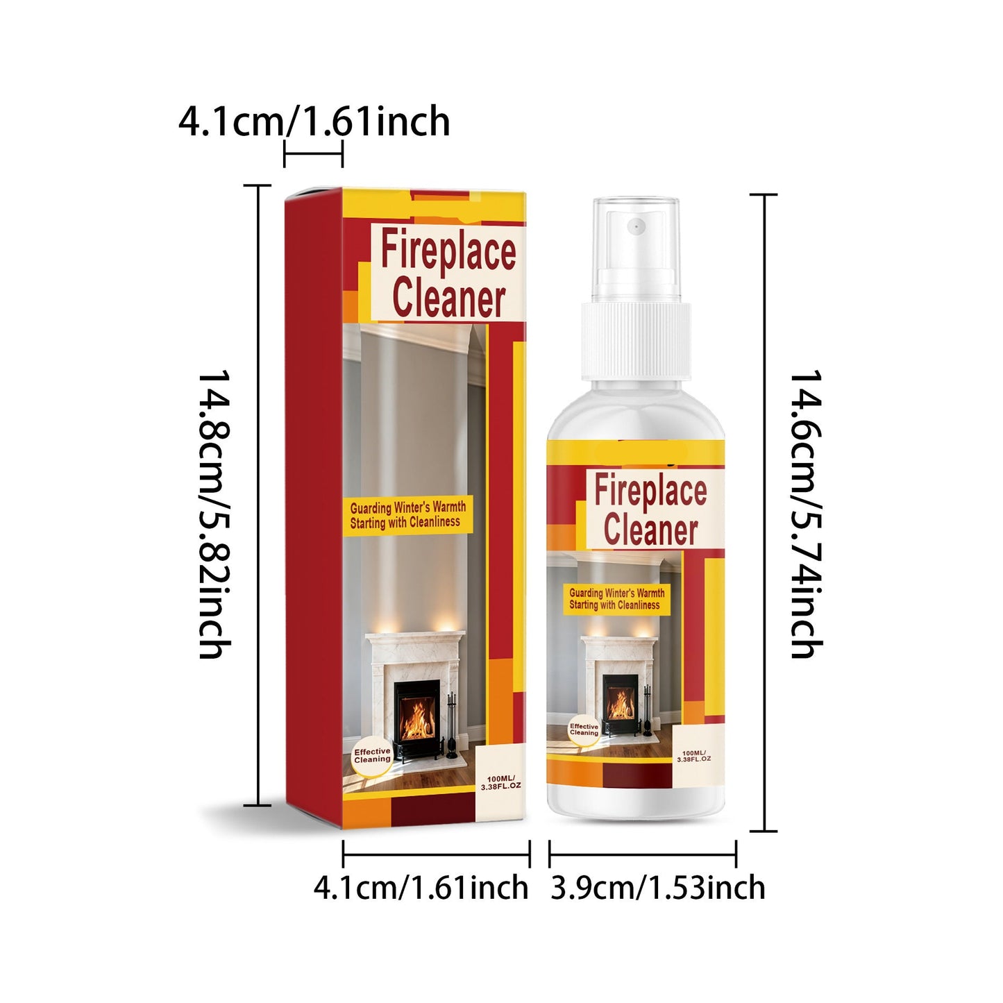 🔥50% OFF NOW! Fast‑Acting Fireplace Cleaner Spray, Deep Penetrating Soot & Smoke Stain Remover, Residue‑Free Cleaning Spray for Fireplace Surfaces