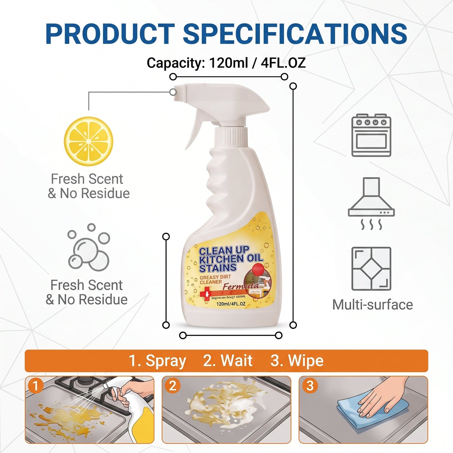 🔥Buy 1 Get 1 Free🔥Gentle Formula Kitchen Grease Cleaner Spray