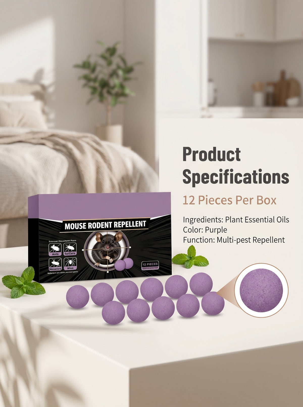 π₯2026 HOT SALEπ₯12 Pack Rodent & Insect Repellent Tablets for Tackle Boxes, Boats, Garages & Camping Gear