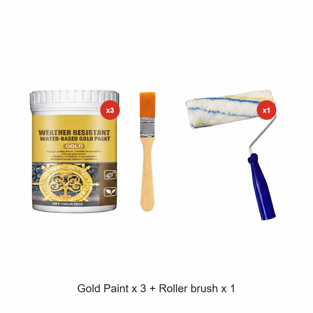 🔥Upcycle old furniture with an elegant gold finish—perfect for bathrooms, gardens, home renovations, and DIY projects.