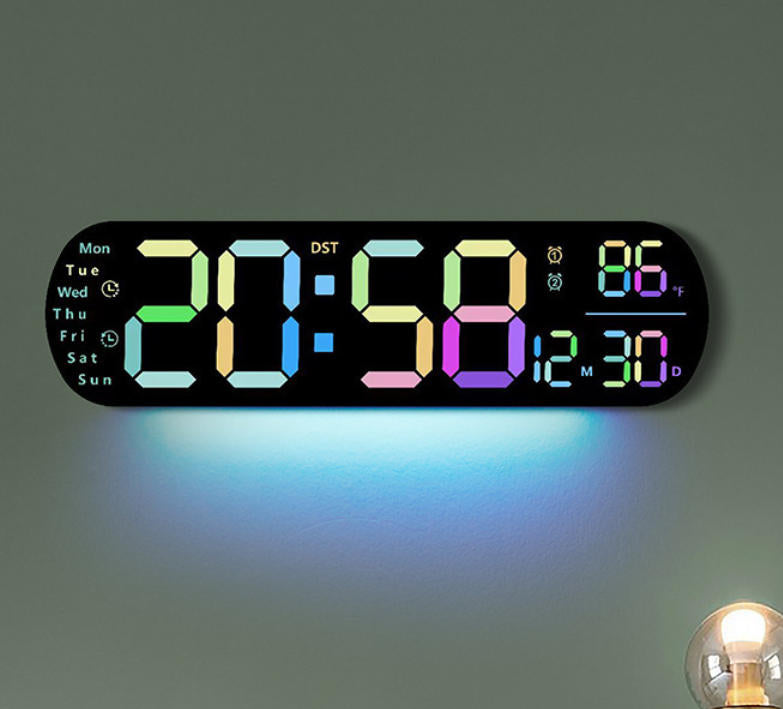 📢📢50% KORTING !! ⏰Multifunctionele decoratieve LED digitale wandklok