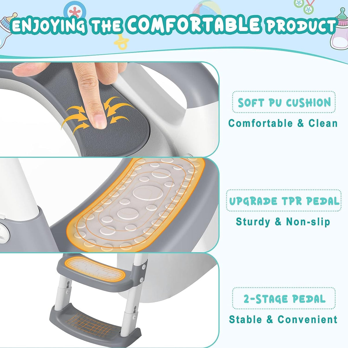🔥Hot Sale 50% OFF🎁Potty Training Toilet Seat with Ladder