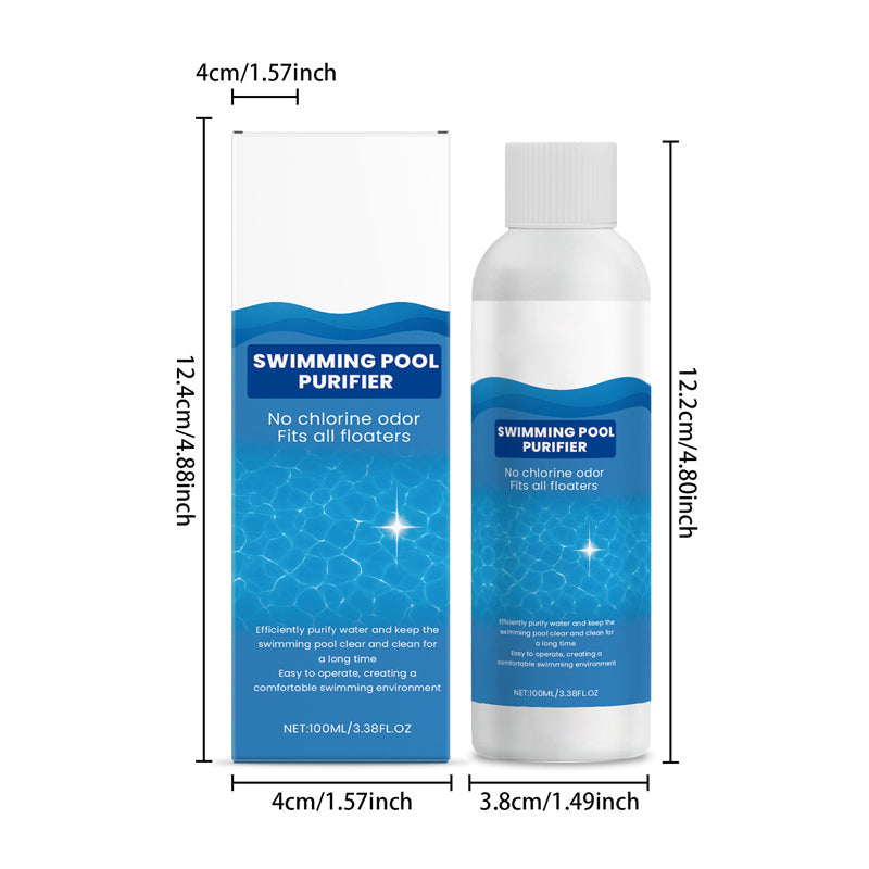 💧 Swimming Pool Purifying Liquid – Crystal Clear Water, Zero Hassle! ✨ Say goodbye to green water & harsh chemicals – just pure, fresh swimming every time. 🏊♂️💙