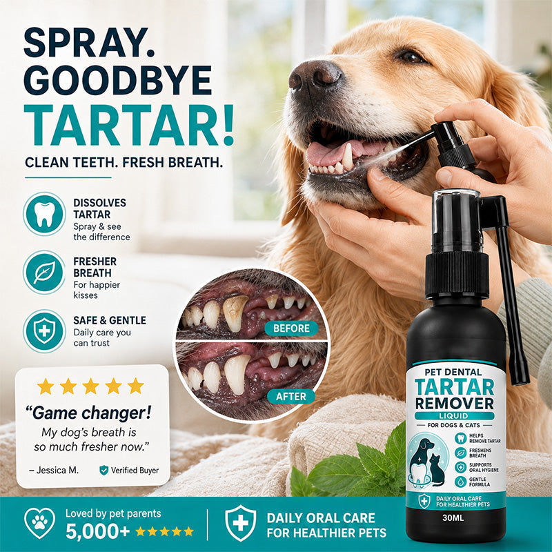🐾Enjoy 50% off now! Buy two get one free gentle pet dental cleaning spray