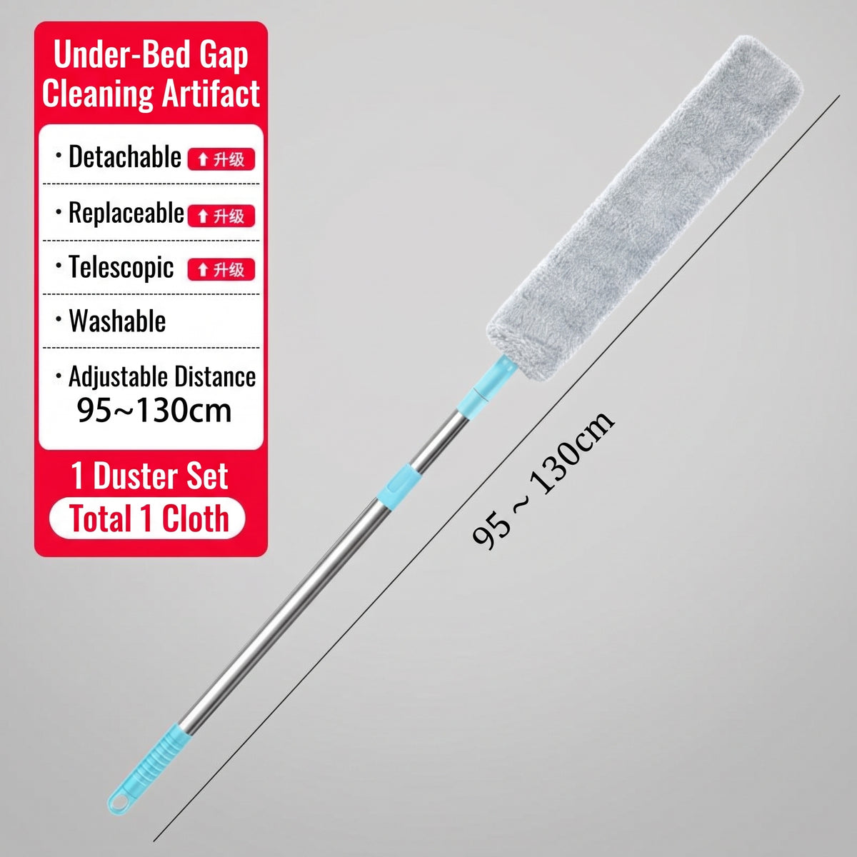 🧹Bendable Washable Microfiber Dust Brush, Hard To Reach Furniture Gaps🧼