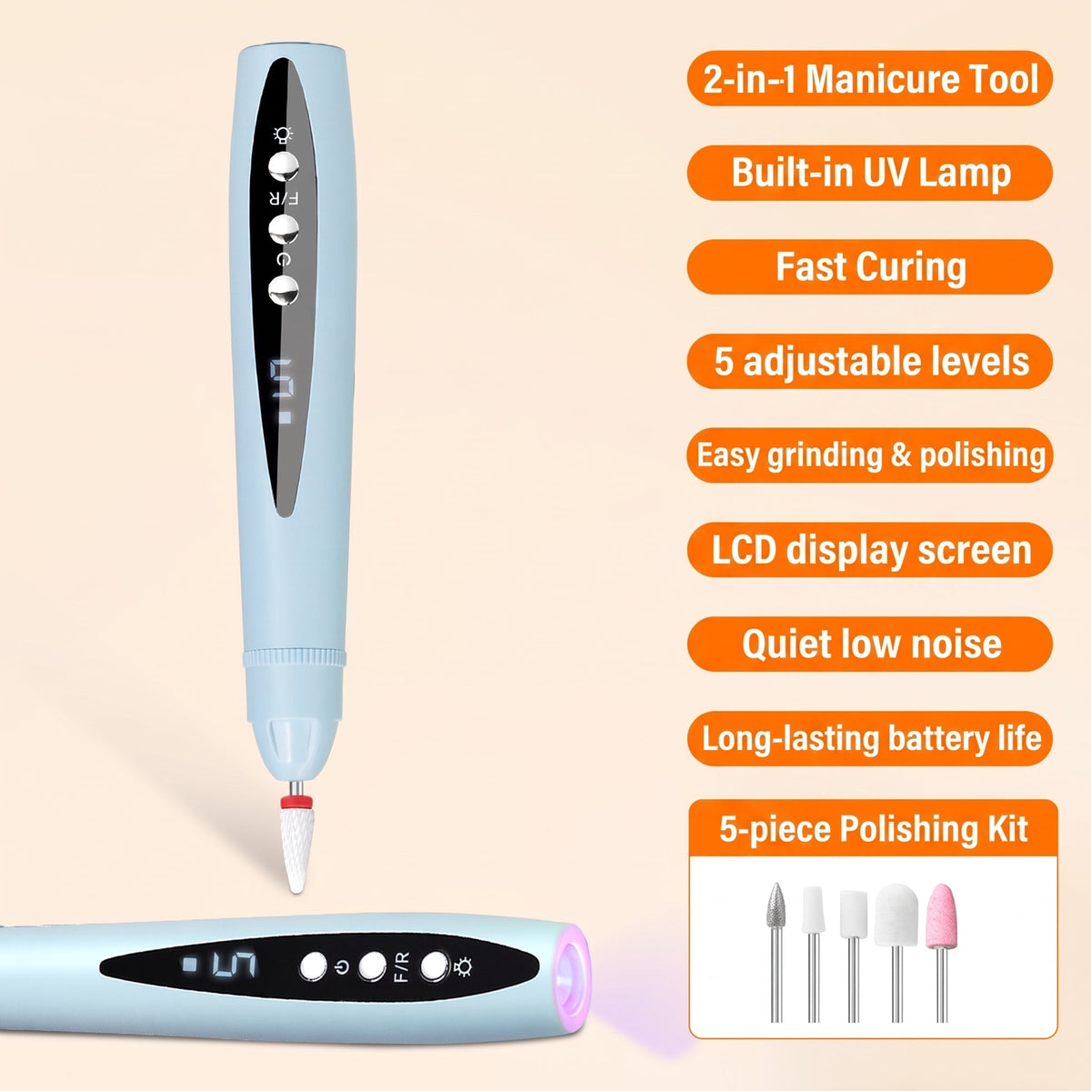 π
β¨ 2-in-1 Electric Nail Drill with UV Lampππ