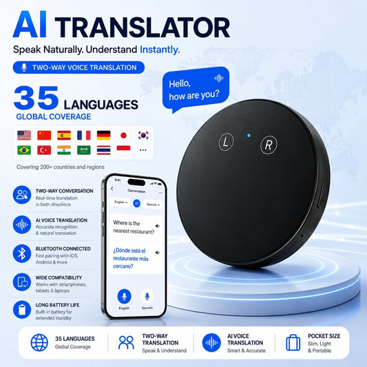 🤖 AI Pocket Translator – Real-time Two-Way Voice Translation in Over 35 Languages