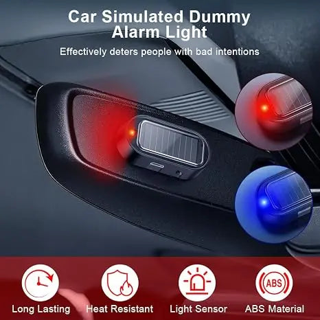🔥BUY 1 GET 1 FREE🚗Solar Powered Fake Car Alarm Light Auto LED Security Warning Flashing Light