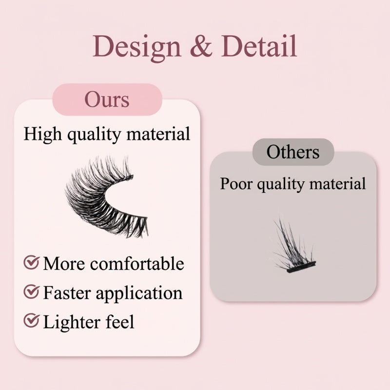 ⏳Limited-time sale ONLY ￡5.99!!🌸Self-Adhesive Reusable Lashes – 3-Sec Application, No Glue Needed