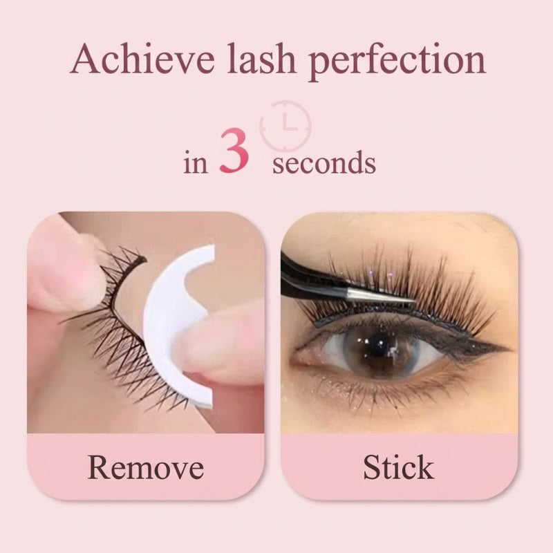 ⏳Limited-time sale ONLY ￡5.99!!🌸Self-Adhesive Reusable Lashes – 3-Sec Application, No Glue Needed
