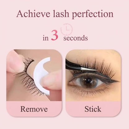 ⏳Limited-time sale ONLY ￡5.99!!🌸Self-Adhesive Reusable Lashes – 3-Sec Application, No Glue Needed