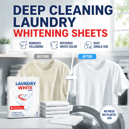 🔥Limited-time 50% off offer💥 Deep cleaning, powerful stain removal, and whitening laundry detergent sheets ✨
