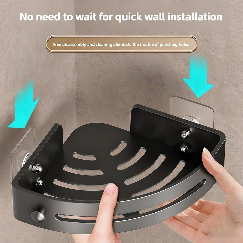 🌟Best-Seller | A Household Essential | Drill-Free Triangular Shower Shelf