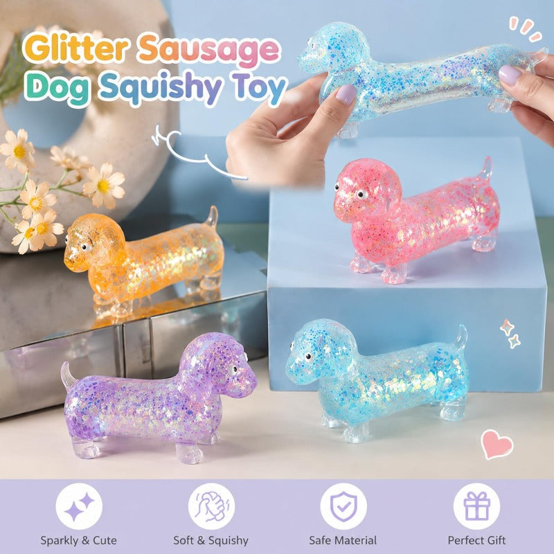 🔥100,000+ monthly sales, limited-time 50% off!✨ Buy 2 get 2 free!🔥 A shimmering, cuddly dachshund slow-rebound stress-relieving toy.