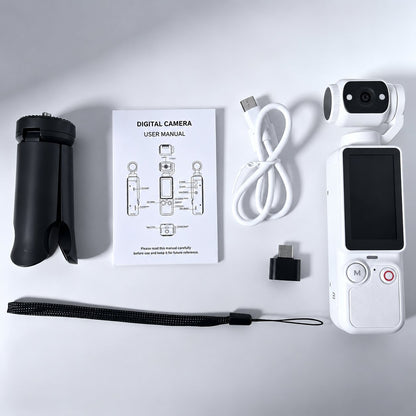 🎥 Upgraded Vlog Camera – 180° Rotating Lens, Full-Body Video Recorder