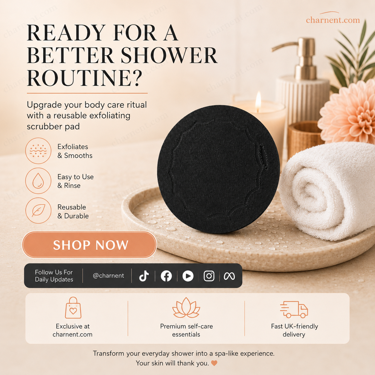 🧖‍♀️Scrub Bath Pads – Gently exfoliate, unclog pores, reveal brighter skin. Durable rubber, easy to rinse. ✨🛀