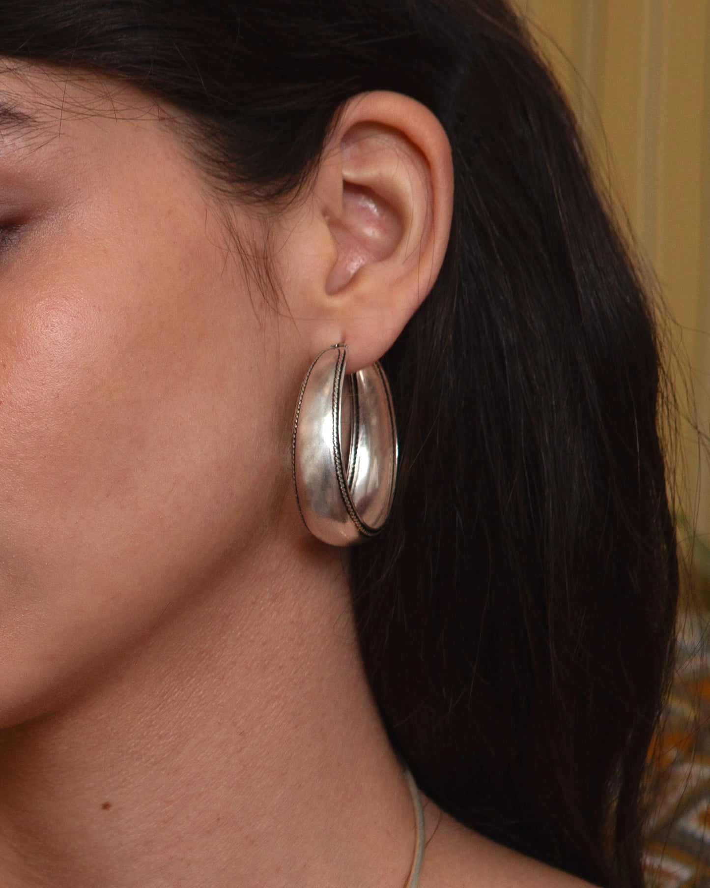 ✨Newest 2026 Model✨Orin Large Hoop Earrings in Silver