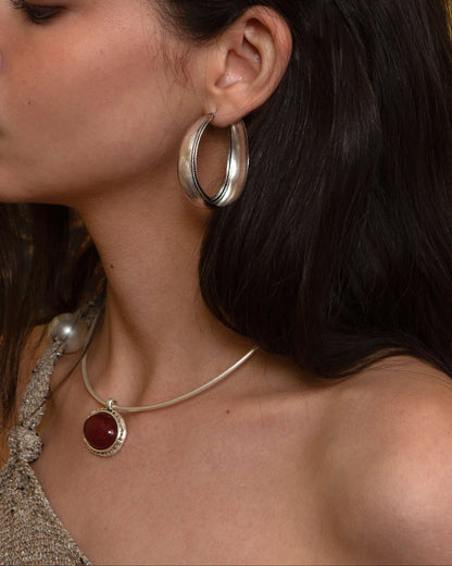 ✨Newest 2026 Model✨Orin Large Hoop Earrings in Silver