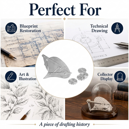 ✒️Latest 2026 Design – Mechanical Gear-Driven Ruling Pen | German Silver – Hinged Ruling Pen (Antique-Grade)