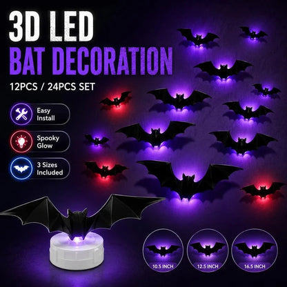 Halloween Special Offer: 50% Off 🔥3D Bat-Shaped LED Decorations