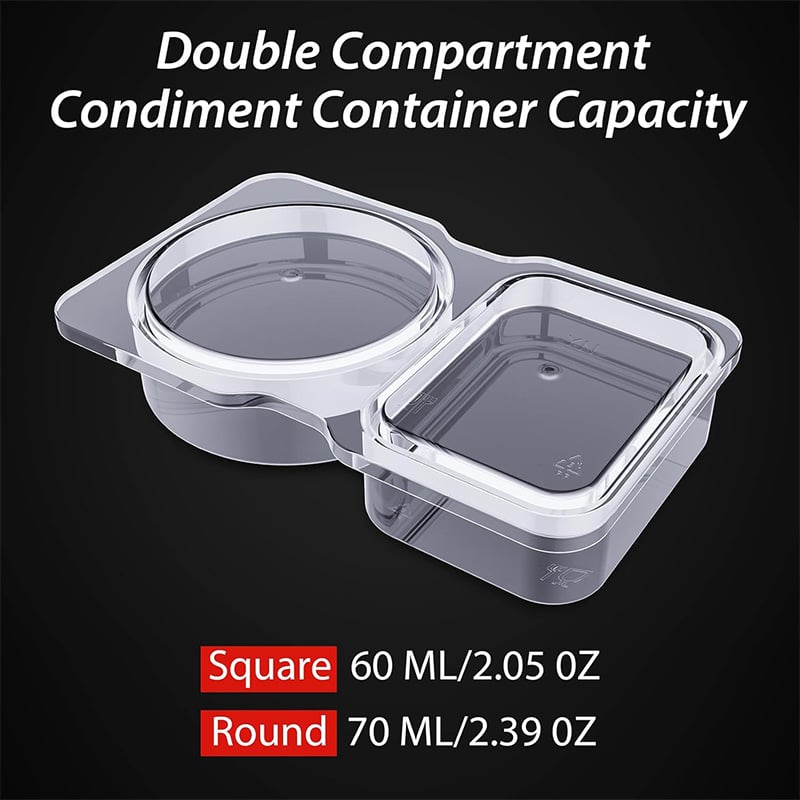 💥BUY 25 GET 25 FREE💥🥐Double Compartment Snack Containers With Lids