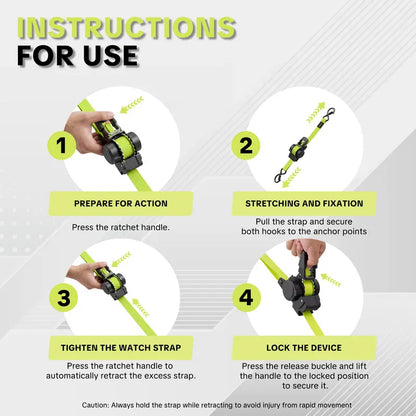 50% 🟢OffSEESE Sturdy Retractable Ratchet Straps 🟢 1" x 11ft, 1550 LB Break Strength, Heavy Duty Cargo Tie Downs for Moving Appliances, Lawn Equipment & Motorcycle, Green
