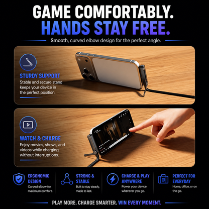 ⚡️Special Offer-240W fast charging cable with built-in 90° stand