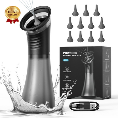 Premium 5-Hole Sonic Ear Wax Remover [Made in USA Designed / CE Certified] – Safe 30-Second Ear Irrigation System. STOP Using Dangerous Cotton Swabs Now!
