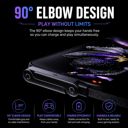 ⚡️Special Offer-240W fast charging cable with built-in 90° stand