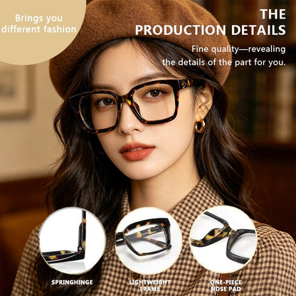 🔥 Hot Seller — ✨👓 Tortoiseshell-Pattern Reading Glasses (Buy One, Get One Free) — Blue-Light Blocking, Large Square-Frame Reading Glasses