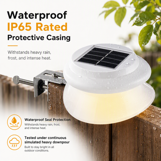 🏡✨ Solar Fence Lights with Clamp – damage-free mounting