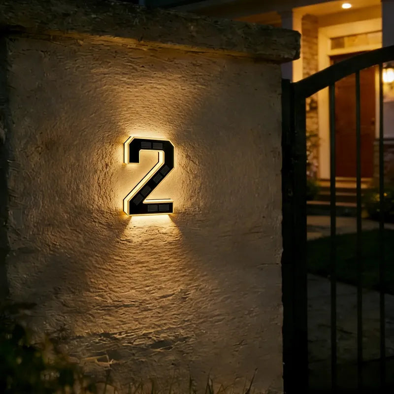 🔥Solar Lighted House Numbers | Wire-Free & Waterproof