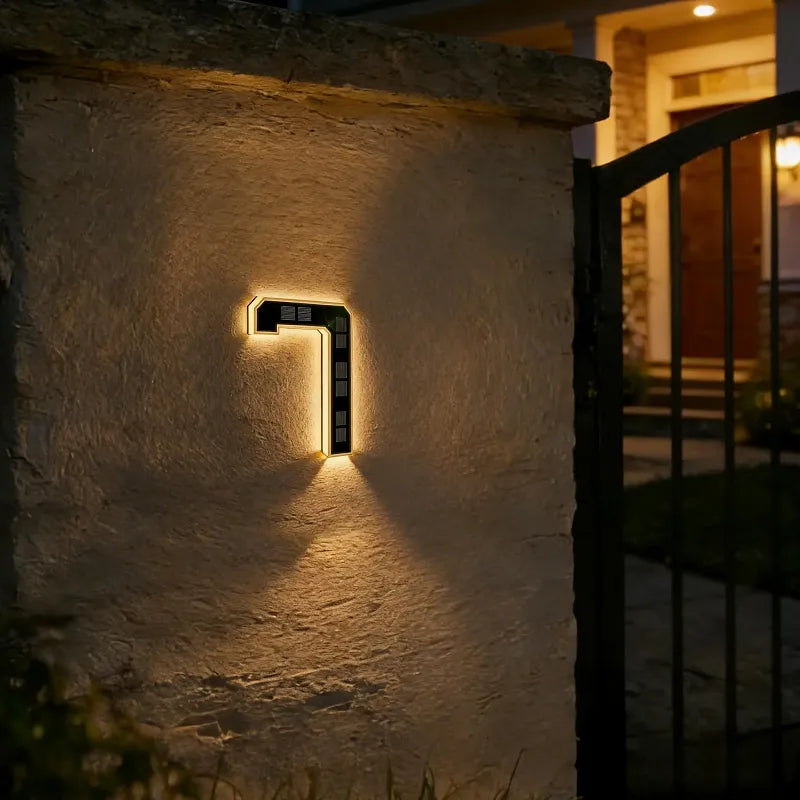🔥Solar Lighted House Numbers | Wire-Free & Waterproof