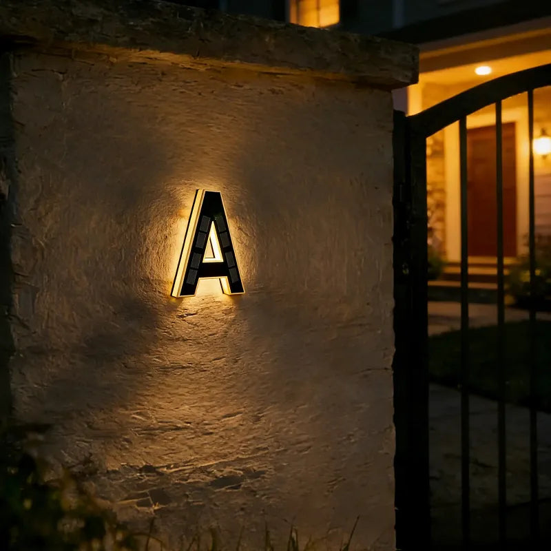 🔥Solar Lighted House Numbers | Wire-Free & Waterproof