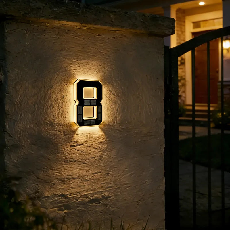 🔥Solar Lighted House Numbers | Wire-Free & Waterproof