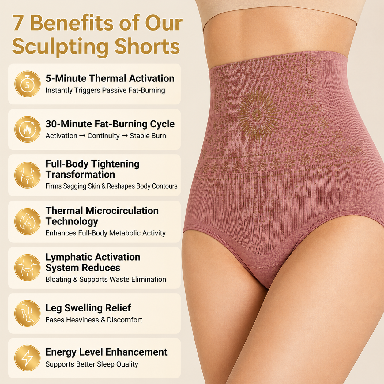 💞Free shipping|4-in-1 Shaping and Fat-Burning Microfiber Shorts