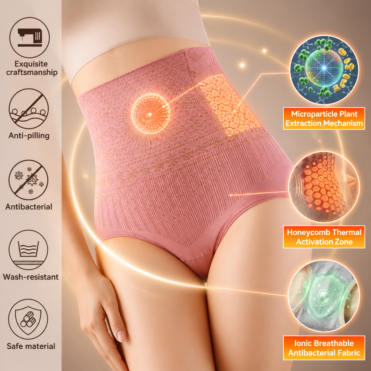 💥50% off💞 4-in-1 shaping and fat-burning microfiber shorts