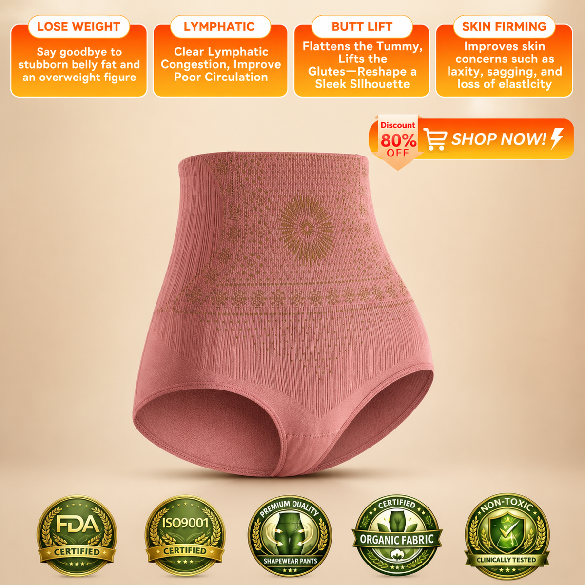 💥50% off💞 4-in-1 shaping and fat-burning microfiber shorts