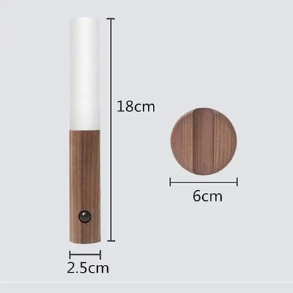 Wall Sconce Smart LED Wooden Sensor Light: Rechargeable Magnetic