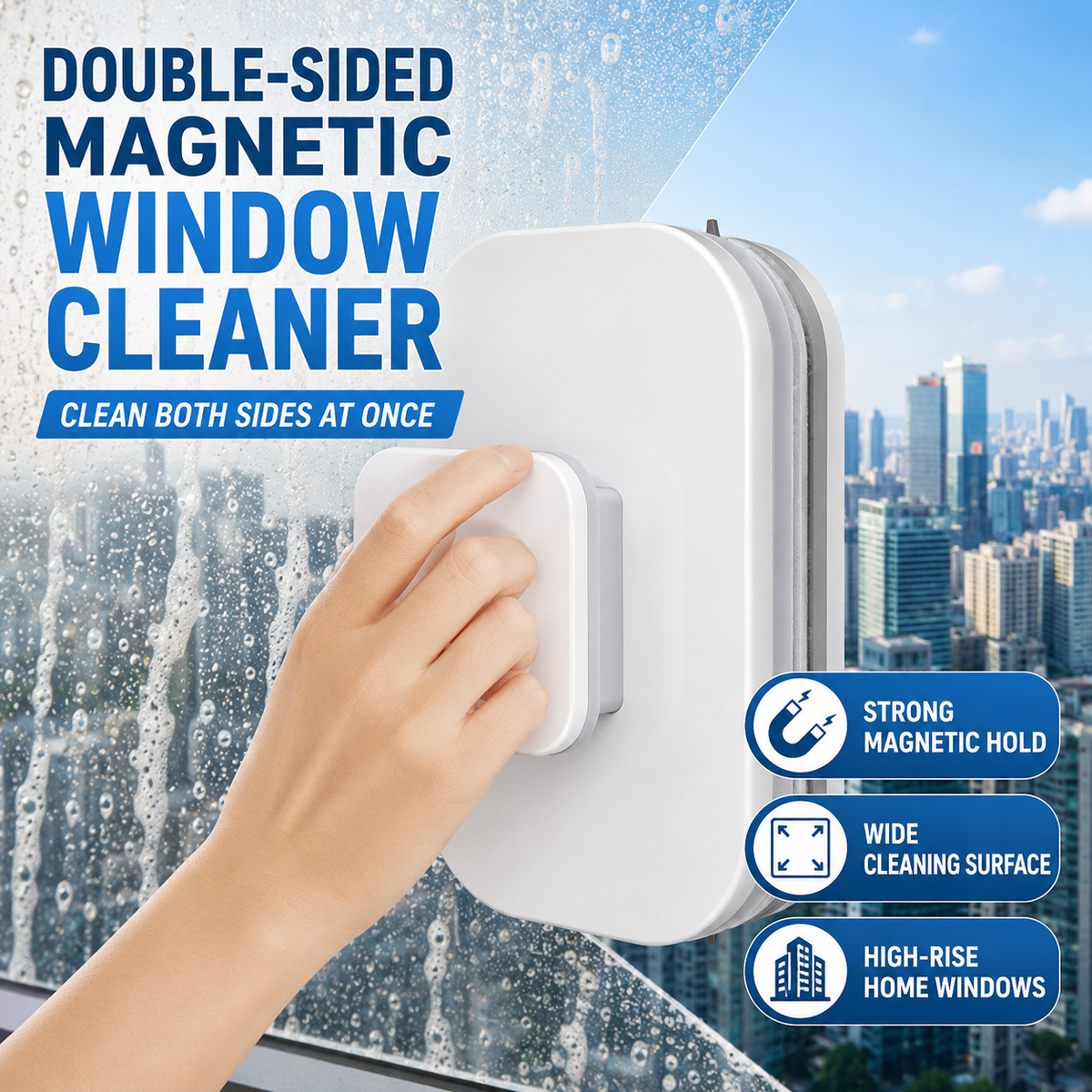 💥 50% OFF – 6-in-1 magnetic window cleaner: dual action, completely safe, flawless results from the very first wipe – grab yours now 🧲 🛒