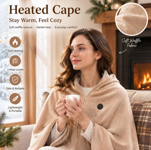 🔥 Free Shipping,Last Day 52% Off!🔥Portable USB Electric Heated Blanket Perfect for Outdoors or the Office. Use as a Single-Person Throw, Wrap, or Lap Blanket.