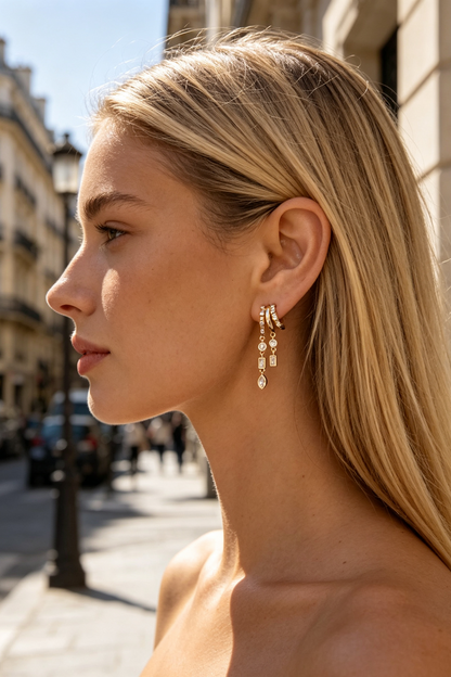 ✨2026 Newest Style✨  3-in-1 Tassel Earrings - Suitable for Single Ear Piercing
