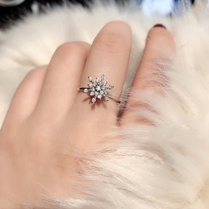 🔥Limited-time 50% off - Rotatable snowflake ring