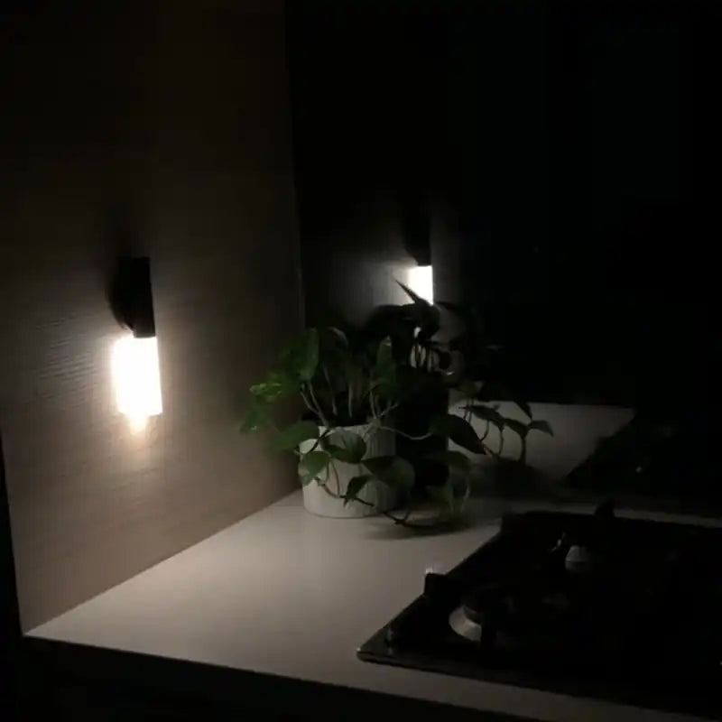 Wall Sconce Smart LED Wooden Sensor Light: Rechargeable Magnetic