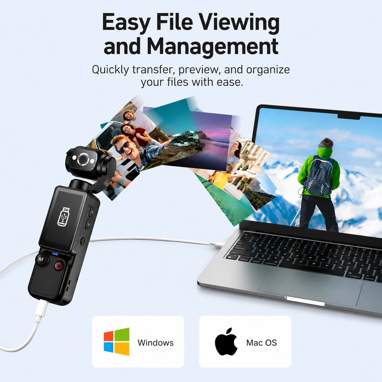 🎥 Upgraded Vlog Camera – 180° Rotating Lens, Full-Body Video Recorder