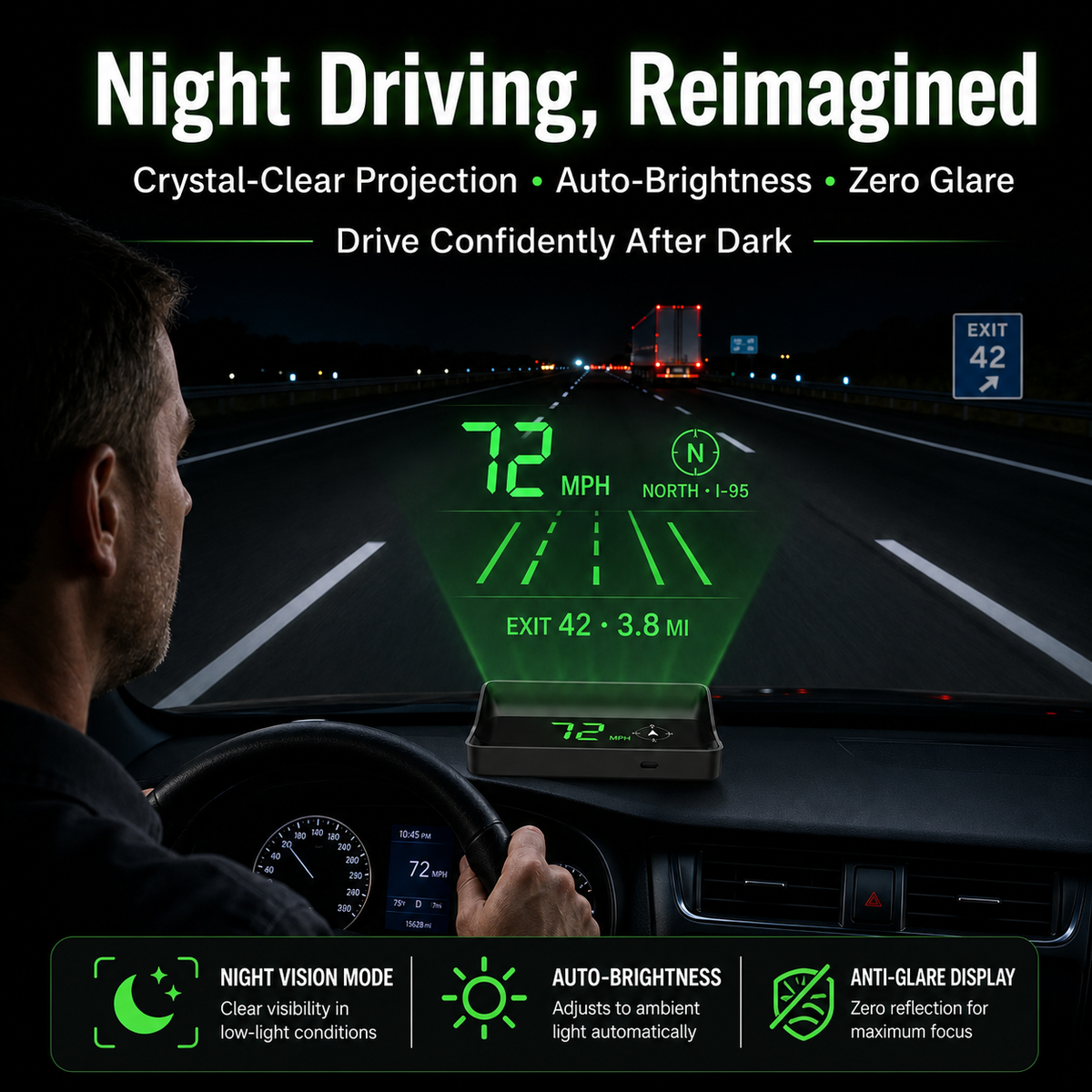 🚗 Half-price offer for the first 50 customers 🔥 Car Head-Up Display (HUD) GPS Digital Speedometer